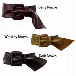 Linea Pelle Women's Edge Stitched Sash Belt