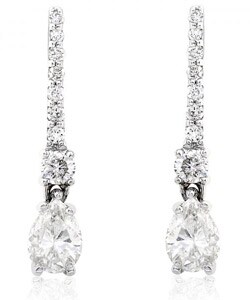 14k Gold 5/8ct TDW Pear-shaped Diamond Earrings (H-I, I1-I2)