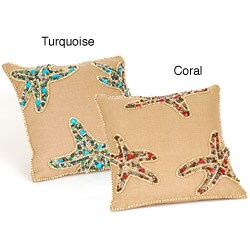 St. Tropez Beaded Starfish Pillow