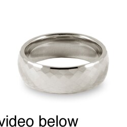 Faceted Polished Tungsten Ring with 288 Facets