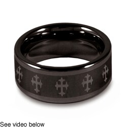 Black-plated Tungsten Polished Band (10mm)