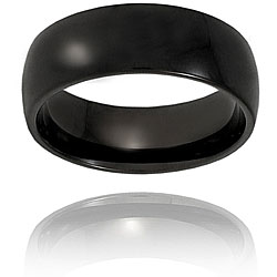 Black-plated Tungsten Domed Band (8 mm)