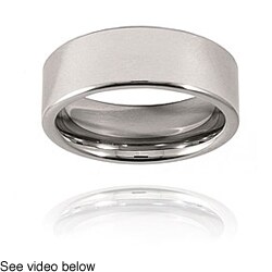 Flat Polished Tungsten 8 mm Band