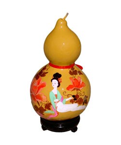 Hand-painted Lady in Summer Garden Gourd (China)
