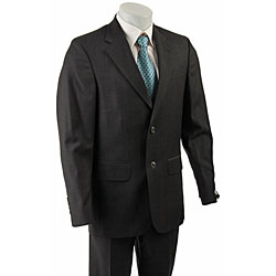 Kenneth Cole Men's Grey Plaid Wool 2-button Suit