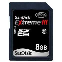SanDisk Extreme III SDHC 8GB Card