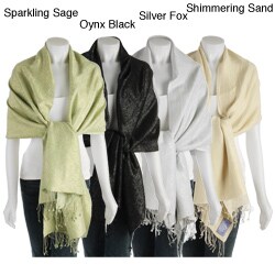 Himalaya Trading Co. Hand-woven Metallic Shawl