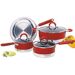Heavy-duty 7-piece Nonstick Dual Tone Cookware Set