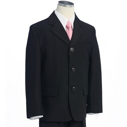 BJK Collections Boy's 6-piece Solid Black Suit