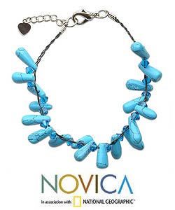'Blue Summer Dew' Turquoise Bracelet (Thailand)