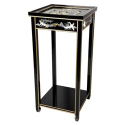 Black Lacquer Oriental Pedestal (China)
