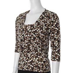 Adi Designs Women's Dot Print 2-piece Top Set