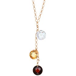 14k Rose Gold over Silver 16-inch CZ Y Necklace