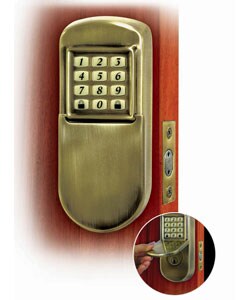Antique Brass Finish Keyless Entry System