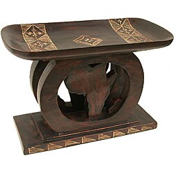 Hand-created 'Africa' Stool (Ghana)
