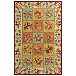 Hand-hooked Primavera Wool Rug (5'3 x 8'3)