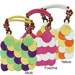 Je Veux Crocadile Print Multi-circle Handbag