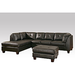 Bay Bonded Leather 3-piece Sectional/ Ottoman Set