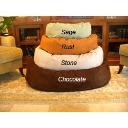 Bagel Donut 24-inch Faux Suede Pet Bed