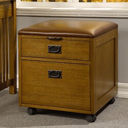 Mission Solid Oak Mobile File Cabinet