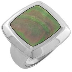 Stainless Steel Mother of Pearl Inlay Ring
