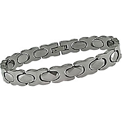 Dark Grey Stainless Steel Link Bracelet