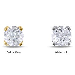 14k Yellow Gold  0.05ct TW Diamond Earring