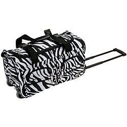 Rockland 22-inch Zebra Print Rolling Duffle Bag