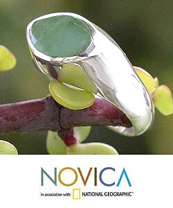 .950 Sterling Silver Opal 'Green Andean Eyes' Ring (Peru)