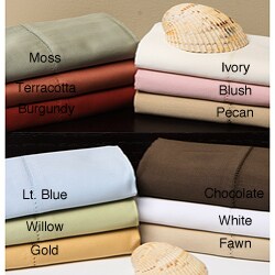 Hemstitch 400 Thread Count Solid Cotton Duvet Set