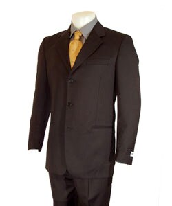Armani Collezioni Men's Black 3-button Wool Suit