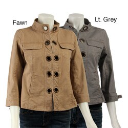 Live A Little Women's Denim Grommet Jacket