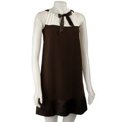 Essentials by A.B.S Colorblock Bow Front Dress