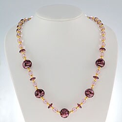 Genuine Murano Glass 'Parure' Purple Necklace