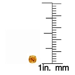10k Yellow Gold 4 mm Round Citrine Stud Earrings