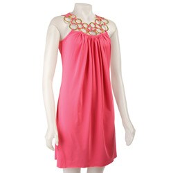 Lyndia by Lyndia Procanik Metal Rings Pink Dress