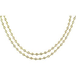 14k Yellow Gold All-around CZ Necklace