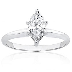 14k White Gold 1/2ct TDW Diamond Engagement Ring (H-I, SI)
