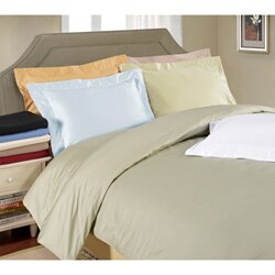 Egyptian Cotton 650 Thread Count Solid Sateen Finish Duvet Cover Set