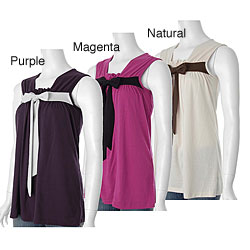 Belle du Jour Juniors Empire Waist Sleeveless Top