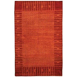 Pakistani Hand-knotted Red Ancestry Rug (5' x 8')
