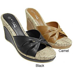 Glaze by Adi Women's Faux Cork Sandal Wedge
