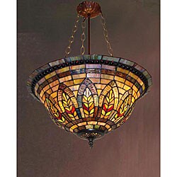 Tiffany-style Stained Glass Victorian Chandelier
