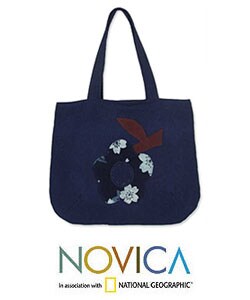 Cotton 'Pretty Posy' Handbag (Thailand)