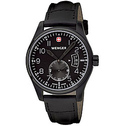 Wenger Men's AeroGraph Black Vintage Watch