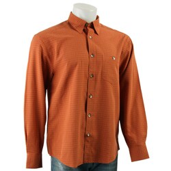 Axis Men's Orange Lattice Dress Shirt