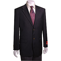Mantoni Men's 2-button Black Wool Blazer