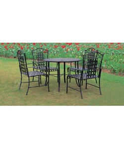 Five-piece Wrought Iron Patio Set