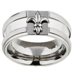 Stainless Steel Fleur de Lis Band