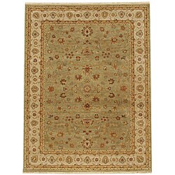 Hand-knotted Vidisha Green Wool Rug (8' x 10')